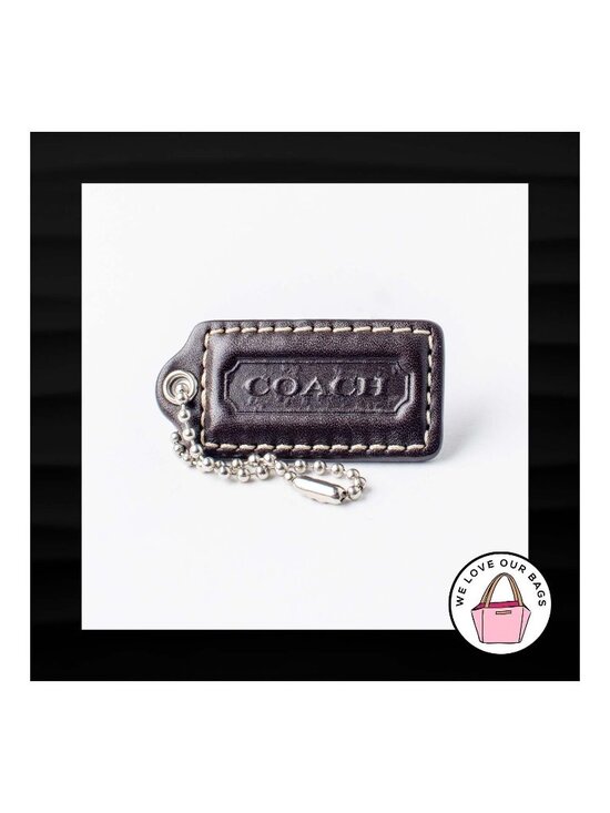 Coach Accessories - 2" Medium COACH BROWN LEATHER KEY FOB BAG CHARM